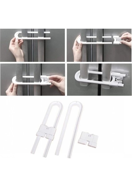 Bebek Çocuk Çekmece ve Dolap Koruma Raylı Güvenlik Sistemi Emniyet Kilidi (K95) modelleri