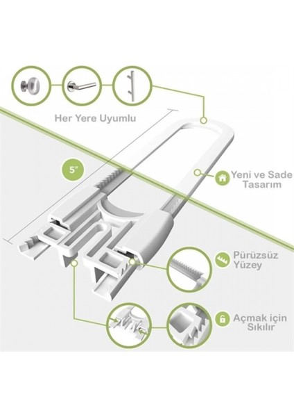 Bebek Çocuk Çekmece ve Dolap Koruma Raylı Güvenlik Sistemi Emniyet Kilidi (K95) indirimleri