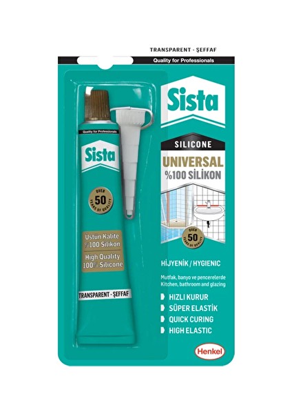 2 Adet Beyaz Silikon Sista Tup 50G