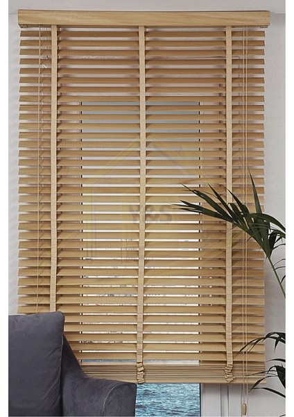 Wooden Blinds %100 Doğal Ahşap Jaluzi Perde 50MM,ALÜMINYUM Kasalı Yüksek Kaliteli - Cappuccino Meşe indirimleri