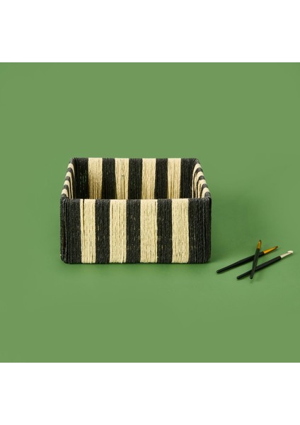 Deco Casoria Dekoratif Kutu - Siyah / Krem - 22X22X10 cm