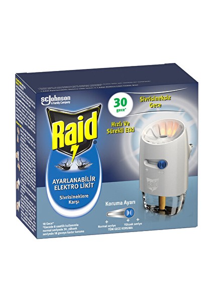 2 Adet Raid Elektrolikit Ayarlanabilir 30 Gece 21 ml