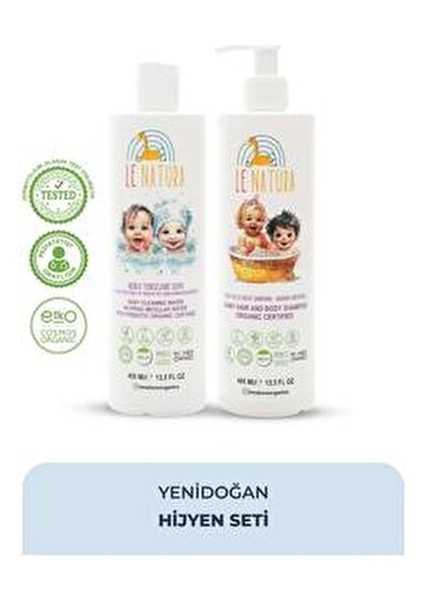 Yenidoğan Bebek Bakım Seti Dermatolojik Olarak Test Edilmiş 4 Parça Set