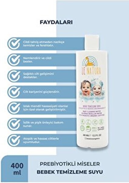 Yenidoğan Bebek Bakım Seti Dermatolojik Olarak Test Edilmiş 4 Parça Set