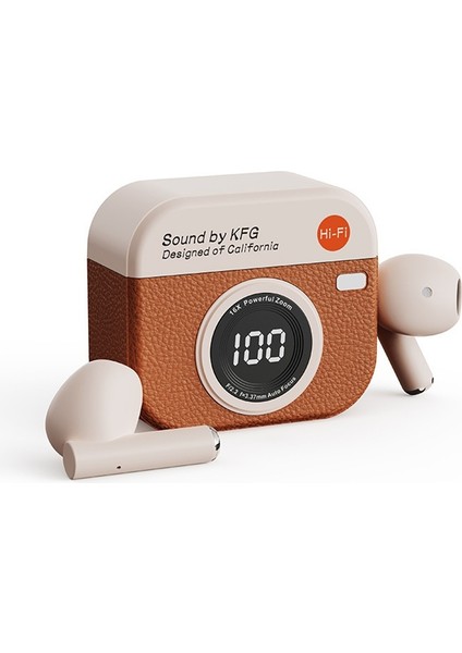 Q86 Bluetooth Kulaklık Yeni Gürültü Azaltma Akıllı Dijital Ekran Retro Kamera Kulak Içi Kablosuz Bluetooth Kulaklık (Yurt Dışından)