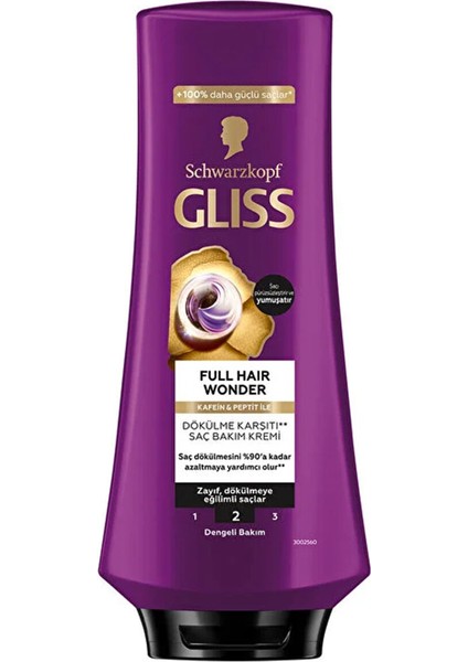 4 Adet Gliss Saç Kremi 360 ml Full Hair Wonder fiyatları
