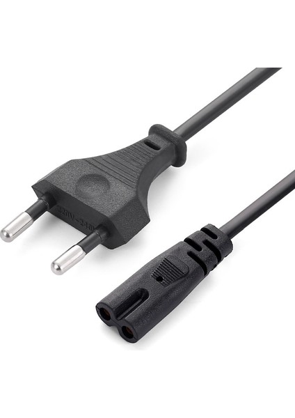 Avrupa Güç Kablosu 1,5 M Avrupa Güç Kablosu - Sekiz Rakamı Kuyruk Hattı (300 W Dahilinde) - Beyaz/siyah (Yurt Dışından)