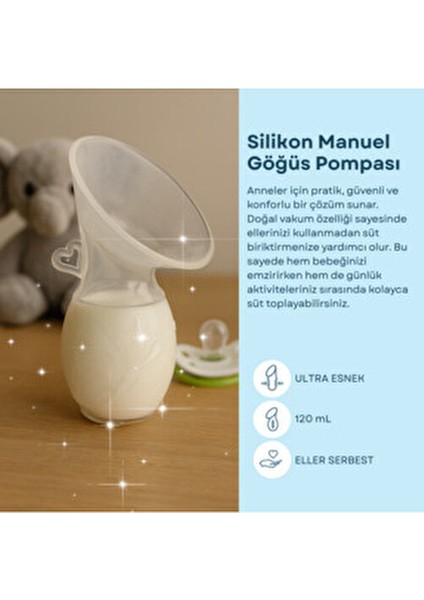 Silikon Göğüs Pompası Manuel Kullanım İçin Ergonomik Tasarım 120 ml Gıda Dostu Malzeme indirimleri