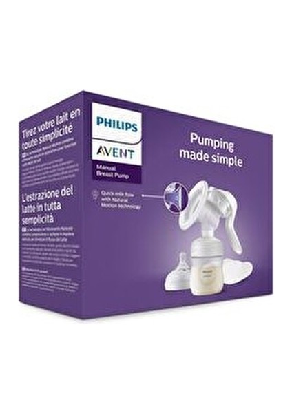 Manuel Göğüs Pompası SCF430/10 Yumuşak Masaj Başlığı ile Konforlu Kullanım