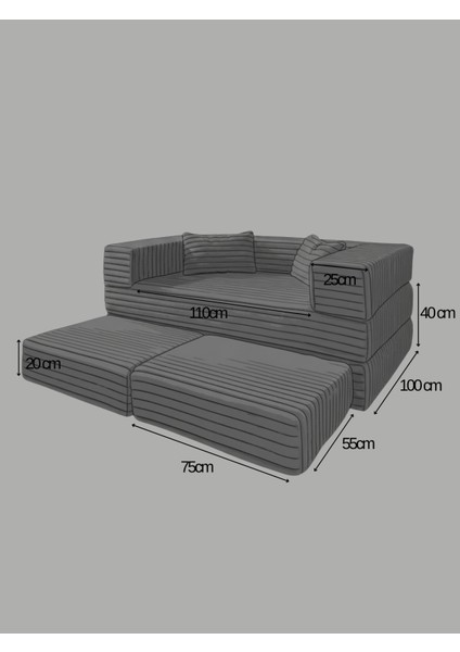 Yeni Nesil Modüler Kanepe Yatak Softora Plus Hem Yatak Hem Koltuk