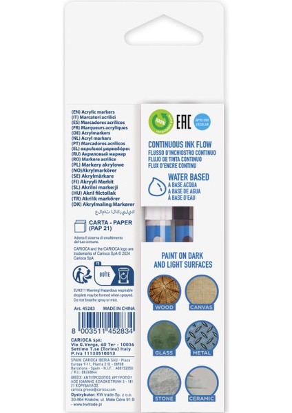 2’li Akrilik Paint Marker Su Bazlı Fırça Uçlu fiyatları