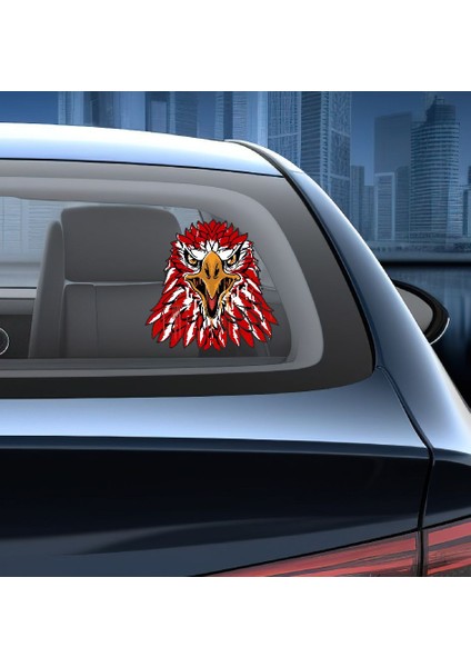Türk Kartalı Sticker, Kartal Başı, Kırmızı Beyaz Kartal Sticker, Beşiktaş Sticker 00944 fırsatları