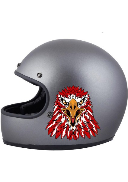 Türk Kartalı Sticker, Kartal Başı, Kırmızı Beyaz Kartal Sticker, Beşiktaş Sticker 00944