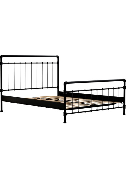 Odin Çift Kişilik Metal Karyola-Siyah (Ahşap Latalı) modelleri