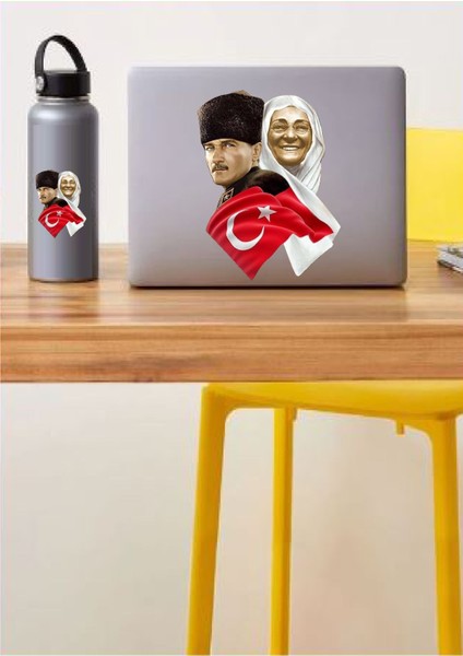 Atatürk ve Zübeyde Hanım Sticker, Araba Oto Motosiklet Karavan Sticker 00624 fiyatları
