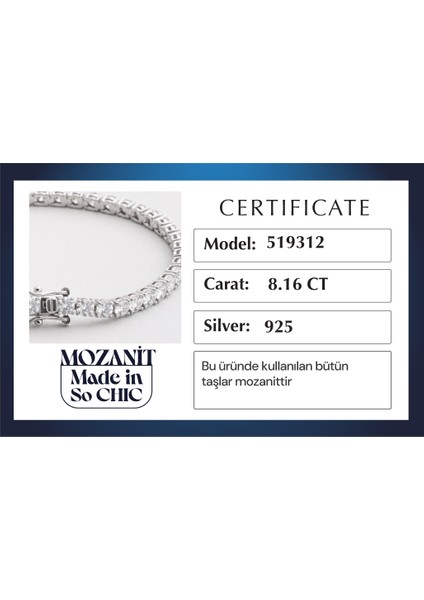Mozanit Yolu 18 Ayar Beyaz Altın Kaplama 18 cm Gümüş Su Yolu Bileklik indirimleri