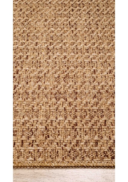 Bej Jüt Sisal Kaymaz Taban Hasır Dokuma Yıkanabilir Yolluk Salon Koridor Mutfak Halısı
