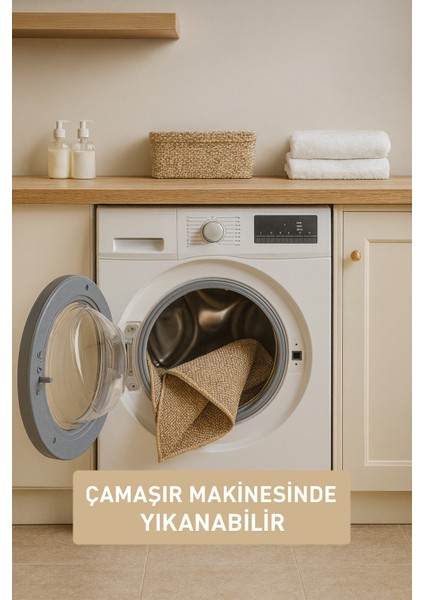 Kahve Bej Jüt Sisal Kaymaz Taban Hasır Dokuma Yıkanabilir Yolluk Salon Koridor Mutfak Halısı fiyatları