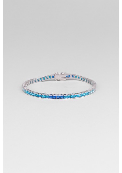 Matilda 18 Ayar Beyaz Altın Kaplama Gümüş Su Yolu Bileklik