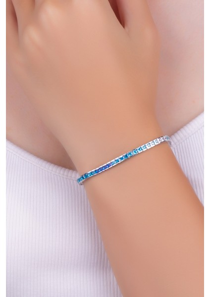 Matilda 18 Ayar Beyaz Altın Kaplama Gümüş Su Yolu Bileklik fiyatları