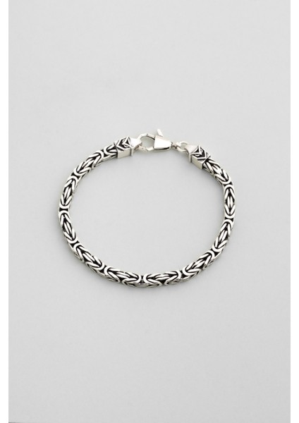 Valiant Gümüş Erkek Kral Zincir Bileklik