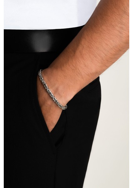 Valiant Gümüş Erkek Kral Zincir Bileklik fırsatları