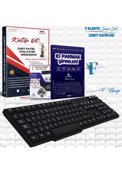 2 Li F Klavye Sınav Seti + Katip Ol-(Klavye Sınavı Aşaması Için)