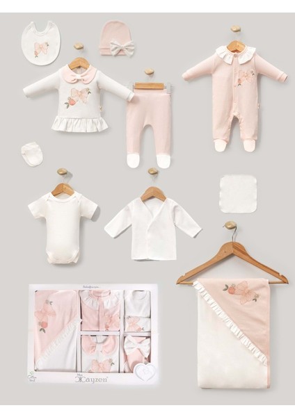 Cayzen Kelebek Nakışlı 10 Parça Hastane ÇIKIŞI-3029868 - Pembe