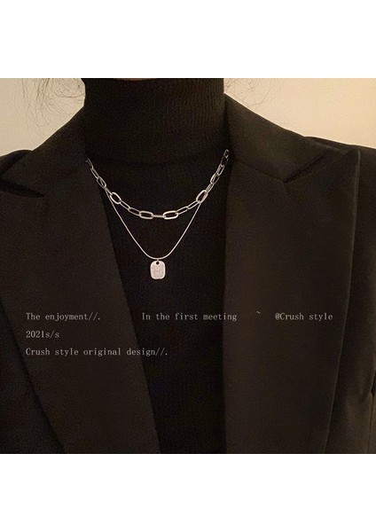 Yeni Kolye Niş Tasarım Birinci Sınıf Mizaç Duygusu Basit Zinciri Çok Yönlü Basit Hafif Lüks Kolye (Yurt Dışından)