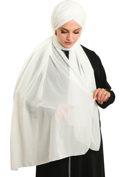 Krem Pratik Hazır Geçmeli Bone Şal Şifon Drapeli 2507_40 indirimleri