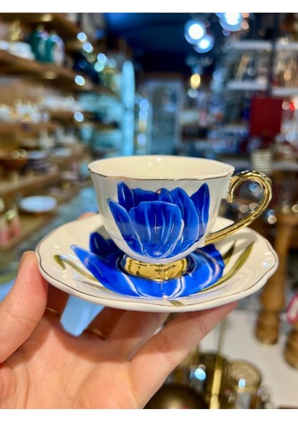 Tıffany Mavi Tek Kişilik Türk Kahvesi Fincanı
