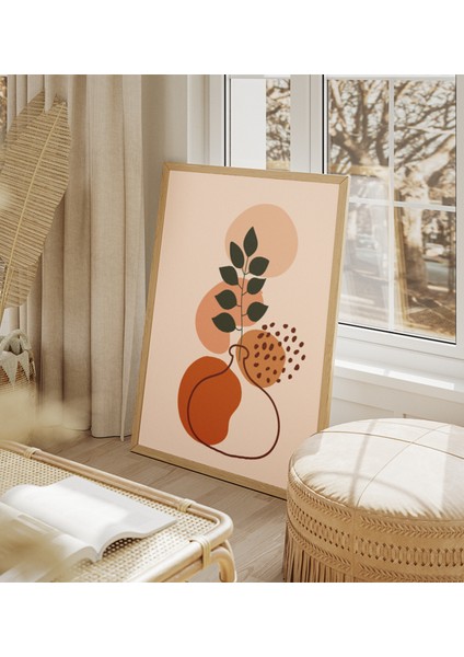 Minimalist Vazo Sanatı Soyut Çerçeve Görünümlü 3'lü Mdf Tablo modelleri