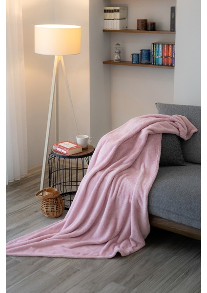 Duru-Home Welsoft Tv Battaniyesi 120×170 – Ekstra Soft & Yumuşak – Pudra