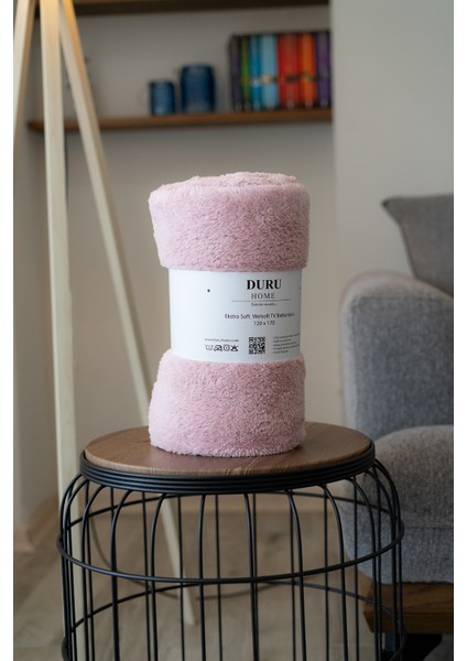 Duru-Home Welsoft Tv Battaniyesi 120×170 – Ekstra Soft & Yumuşak – Pudra fırsatları