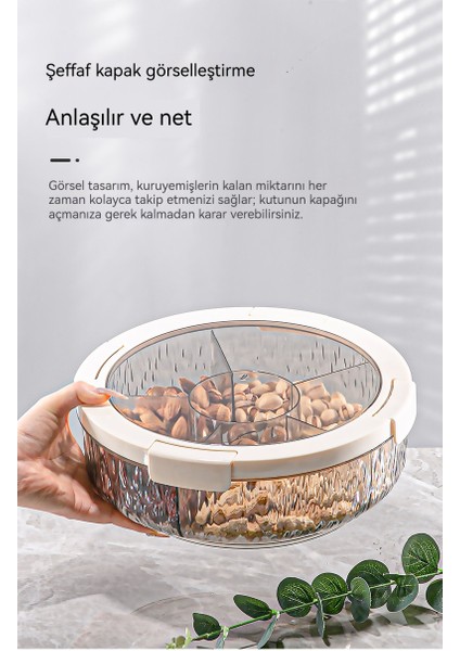 Evde Kullanıma Uygun, Cam Görünümlü Şeffaf Atıştırmalık ve Meyve Tepsisi (Yurt Dışından) fırsatları