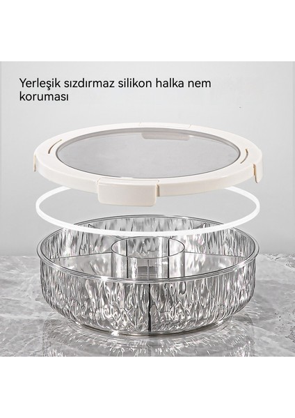 Evde Kullanıma Uygun, Cam Görünümlü Şeffaf Atıştırmalık ve Meyve Tepsisi (Yurt Dışından) indirimleri