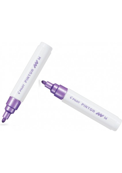 Pılot Pintor (M) Yuvarlak Uç Metalik Mor ( Iki Adet )