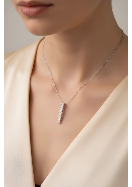 Orelia 18 Ayar Beyaz Altın Kaplama 42 cm Gümüş Kolye fırsatları