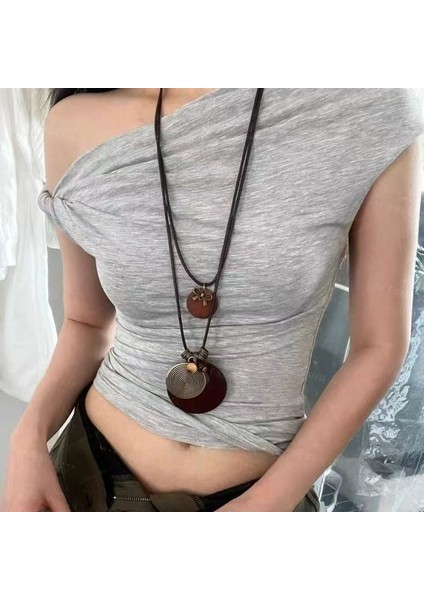 Yeni Kolye Niş Tasarım Birinci Sınıf Mizaç Duygusu Basit Zinciri Çok Yönlü Basit Hafif Lüks Kolye (Yurt Dışından)