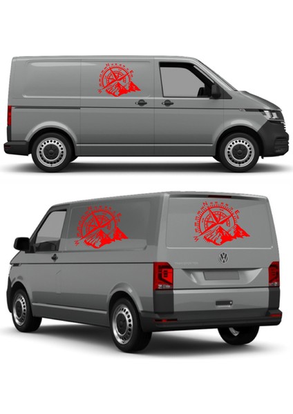 Pusula ve Dağ Sticker, Off Road Kamp Adventure Kamp Sticker, Araba Oto Karavan Pickup Sticker 02522 fırsatları
