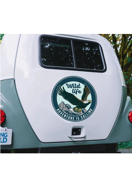 Vahşi Hayat Kartal Sticker, Wild Life Off Road Adventure 4x4 Sticker, Araba Oto Motosiklet Karavansticker 02022