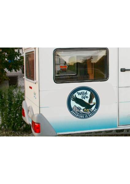 Vahşi Hayat Kartal Sticker, Wild Life Off Road Adventure 4x4 Sticker, Araba Oto Motosiklet Karavansticker 02022
