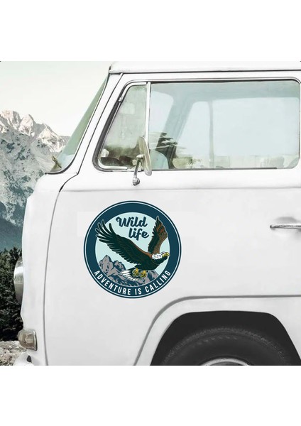 Vahşi Hayat Kartal Sticker, Wild Life Off Road Adventure 4x4 Sticker, Araba Oto Motosiklet Karavansticker 02022