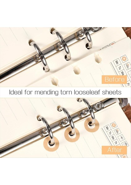 800 Adet Kağıt Delik Takviyesi, 1/4 Inç (Kraft ve Şeffaf) (Yurt Dışından) fırsatları