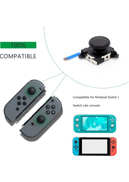 Nintendo Joy Stick Tamir Aksesuarları Için 3D Analog Rocker Joycon (Yurt Dışından) indirimleri