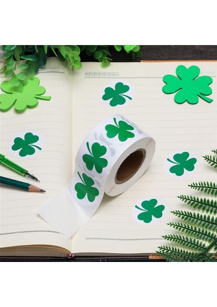 500 Parça Patrick Günü Çıkartmaları Yonca Rulo Çıkartmaları 1-1/2 Inç (Yurt Dışından) indirimleri