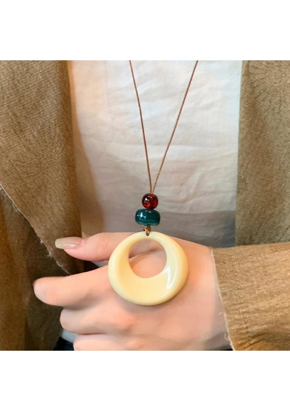 Yeni Çin Zen Uzun Bronz Tüy Kolye Vintage Bohem Etnik Tarzı Çift Jumper Giyim Uzun Aksesuarlar (Yurt Dışından)