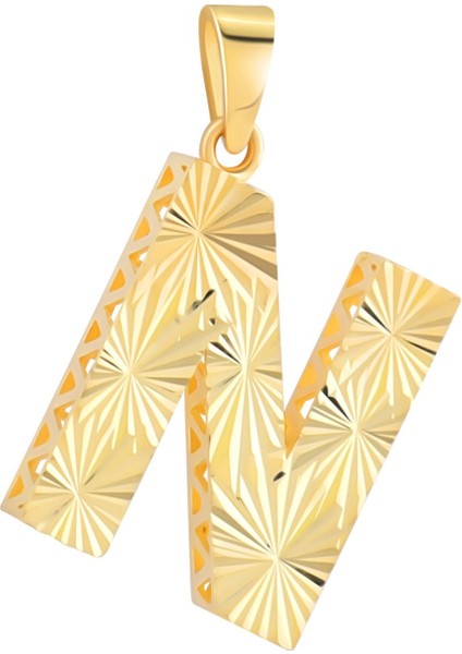 14 Ayar Altın N Harfi Kolye Ucu