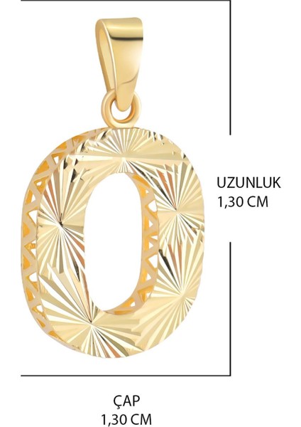 14 Ayar Altın Ö Harfi Kolye Ucu fiyatları