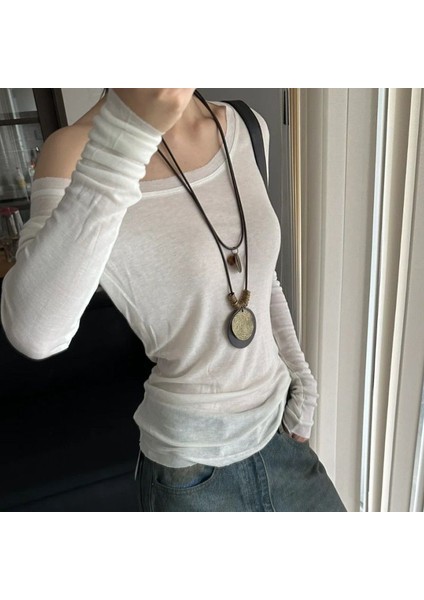 Yeni Çin Zen Uzun Bronz Tüy Kolye Vintage Bohem Etnik Tarzı Çift Jumper Giyim Uzun Aksesuarlar (Yurt Dışından)